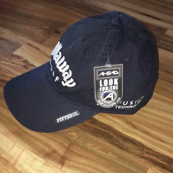 NWT Ahead Callaway Golf Cap Navy with White Letters - Picture 2 of 7
